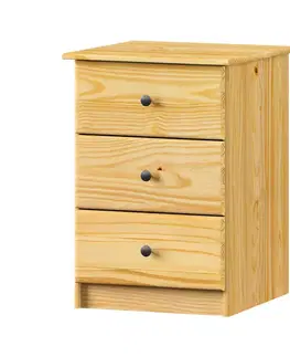 Komoda úzká - 3 zásuvky 819K lak, kovové úchytky