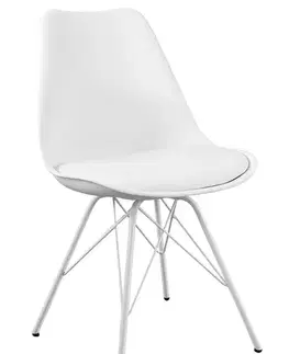 Estila Designová moderní židle Scandinavia bílá