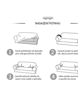 4Home Napínací potah na křeslo Magic clean vínová, 75 - 95 cm