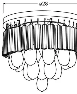 LED stropní lampa 28cm ATELLA CHROM