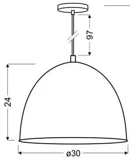 Závěsná stropní lampa 1X60W E27 šedá + chrom PATCH