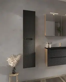 ArtCom Závěsná skříňka do koupelny LUXOR Black 83-35-1DQ | kostka