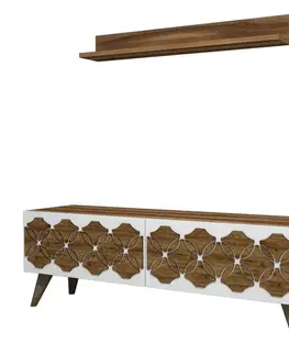 TV stěna / Sestava pod TV Nisan - Walnut