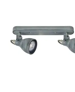 Nástěnná lampa 2X40W GU10 matně šedá, jasan