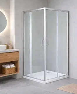 HOPA Sprchový kout BARCELONA PLUS QUADRATO Barva rámu Chrom/Leštěný hliník (ALU), Rozměr A 90, Rozměr B 90, Směr zavírání Univerzální Levé / Pravé, Výplň Grape bezpečnostní sklo 5 / 6 mm OLBBAR90CGBV