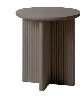Estila Příruční stolek Hvidea, taupe, Ø 50 cm