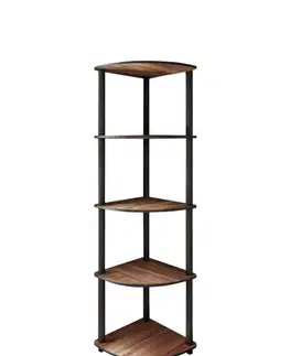 Knihovna Bookcase 5 Corner - Walnut