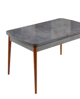 Extendable Dining Table Aris - Anthracite, Walnut