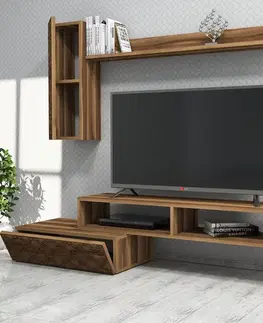 TV stěna / Sestava pod TV Planet - Walnut, Walnut