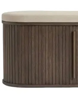 Estila Lavice Alborg s úložným prostorem, tmavý dub, 120 cm