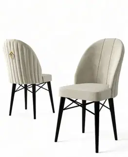 Sada židlí (6 kusů) Ritim - Cream, Black
