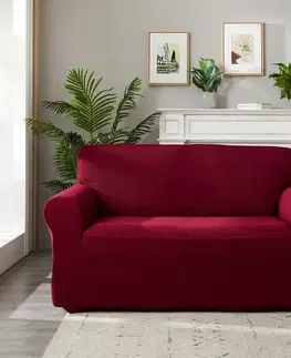 4Home Napínací potah na křeslo Magic clean vínová, 75 - 95 cm