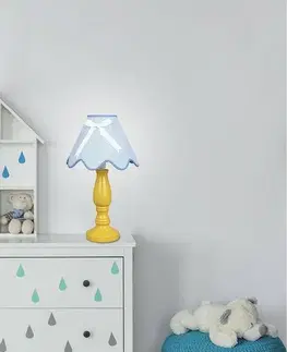 Stolní lampa Lola žlutá a modrá