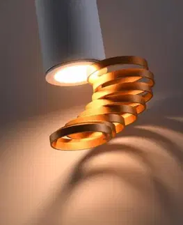 Stropní lampa zlatá+bílá 6x20cm trubice