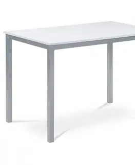 Jídelní stůl 110x70 cm, MDF bílá / šedý lak GDT-202 WT Autronic
