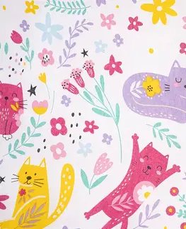 4Home Dětské bavlněné povlečení do postýlky Playful Paws, 100 x 135 cm, 40 x 60 cm