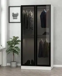Šatní skříň Kale Glass Black - 210