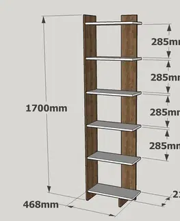 Knihovna Order White Walnut