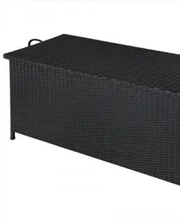 Zahradní úložný box D2318 černá Dekorhome