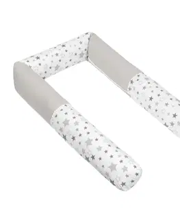 Bellatex Mantinel do postýlky válec Hvězdy šedá, 240 cm