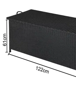 Zahradní úložný box D2318 černá Dekorhome