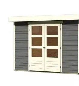Dřevěný zahradní domek ASKOLA 4 s přístavkem 240 Lanitplast