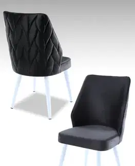 Sada židlí (2 kusy) Pufi - Anthracite, White