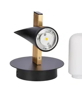 Nástěnná lampa černáLED 5,4W 20cm Sakai Ledea