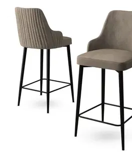 Sada barových židlí Enox Cappuccino and Black, 2 ks, 2 ks