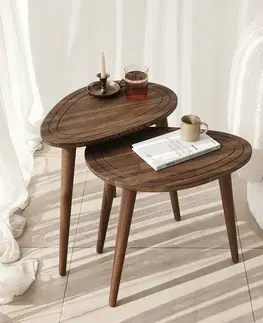 Sada odkládacích stolků (2 kusy) Sweet Set - Walnut