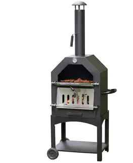 Multifunkční zahradní gril, udírna, pizza pec Italia