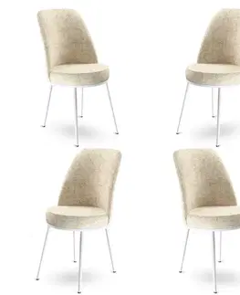 Sada židlí (4 kusy) Dexa - Cream, White