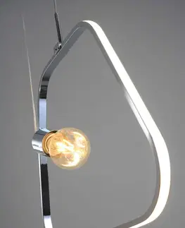 Stropní závěsná lampa Apeti Ikaria E27 LED+12W chrom LED 4000K