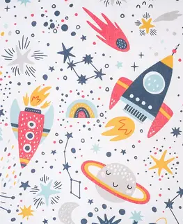 4Home Dětské bavlněné povlečení do postýlky Cosmic Adventure, 100 x 135 cm, 40 x 60 cm