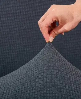 4Home Napínací potah na křeslo Magic clean tmavě šedá, 75 - 95 cm