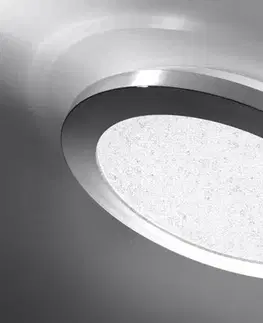 Stropní koupelnové svítidlo PIXEL minimalistické - stříbrný chrom 40 cm - kulaté LED stropní svítidlo se stmíváním 3000K 24W IP44