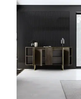 Skříňka Luxe Walnut and Gold