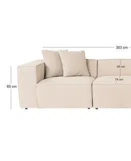 Trojmístná pohovka Lora 3 Seater - Peach
