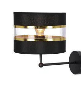 Nástěnná lampa Andy, černá, stínidlo 1x40W E27