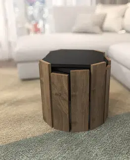 Konferenční stolek Lori - Anthracite, Walnut