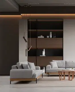Rohová sedací souprava Eti Oak Right - Grey