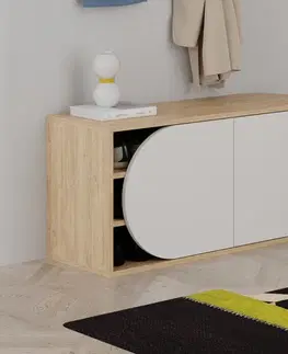 Botník Nova Shoe Bench - Oak, White