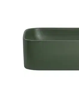 ArtCom Keramické umyvadlo KAMA MFG-50 | zelený mat 50 cm