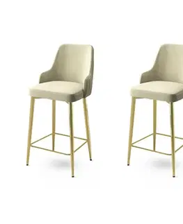Sada barových židlí Enox Cream and Gold, 2 ks, 2 ks
