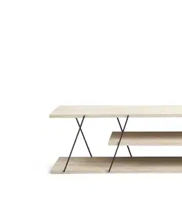 TV stolek Canaz - Black, Travertine