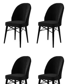 Sada židlí (4 kusy) Ritim - Black