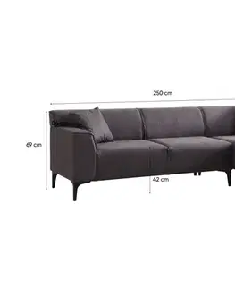 Rohová sedací souprava New Petra R Corner - Anthracite