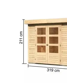 Dřevěný zahradní domek RETOLA 3 Lanitplast
