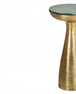 Estila Designový příruční stolek Elements kulatý zlatý 57cm