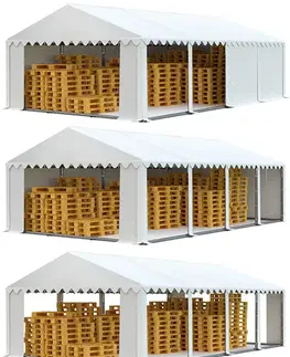 Skladový stan 6x8m bílá PREMIUM